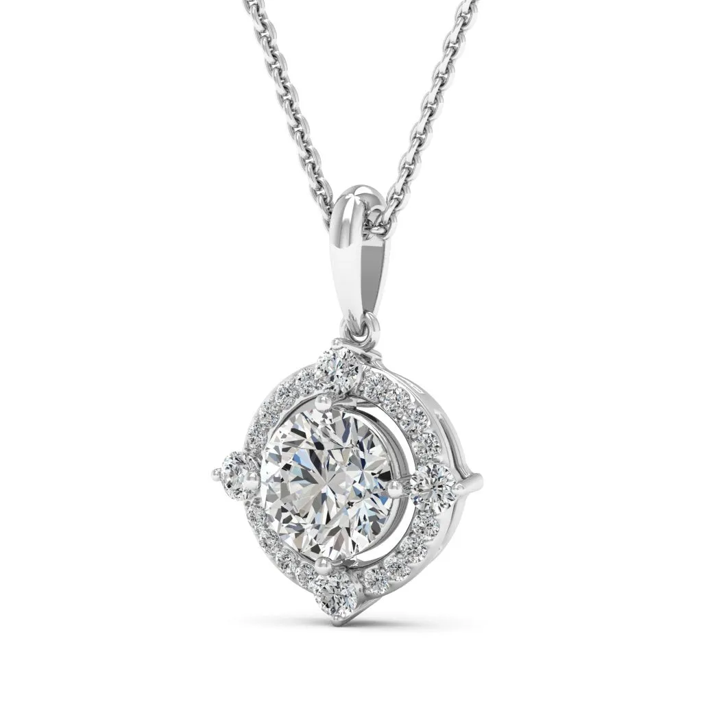 1.20 d.e.w cts Regina Moissanite Necklace