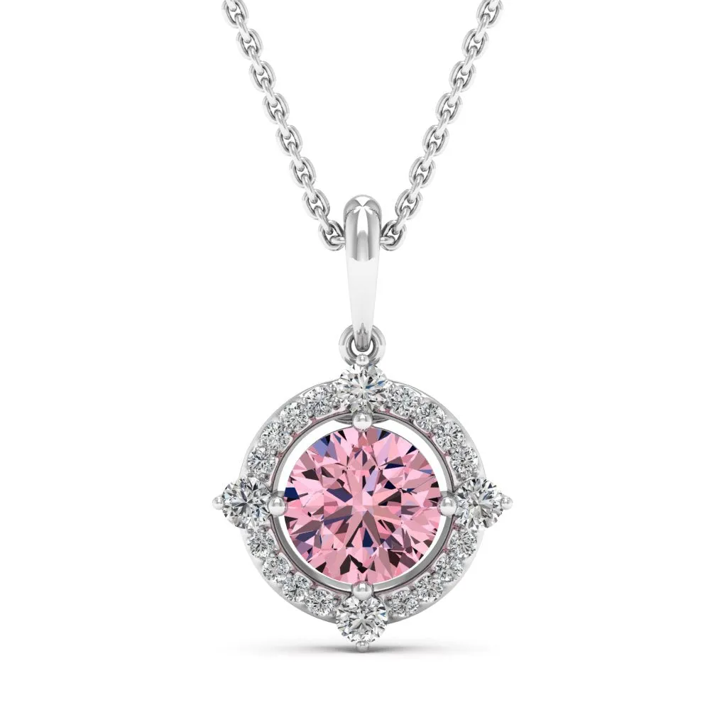 1.20 d.e.w cts Regina Moissanite Necklace