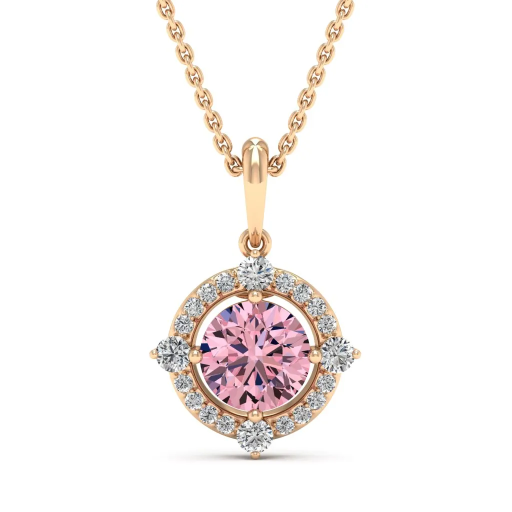 1.20 d.e.w cts Regina Moissanite Necklace