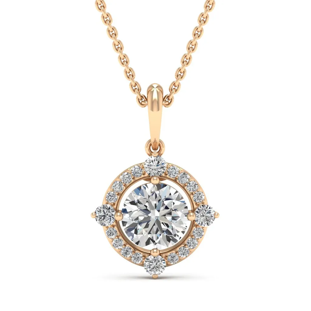 1.20 d.e.w cts Regina Moissanite Necklace