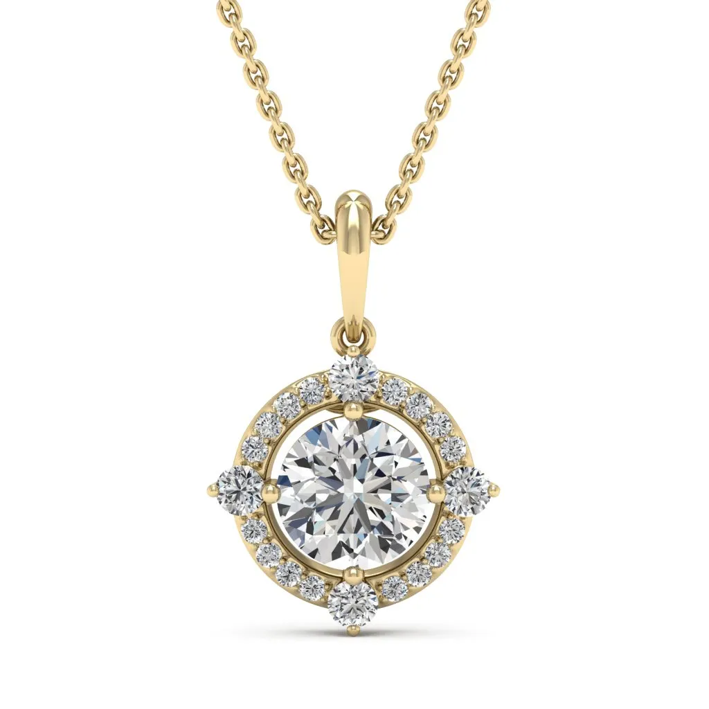 1.20 d.e.w cts Regina Moissanite Necklace
