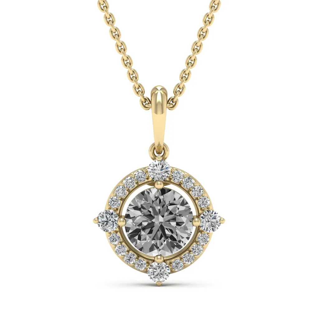 1.20 d.e.w cts Regina Moissanite Necklace