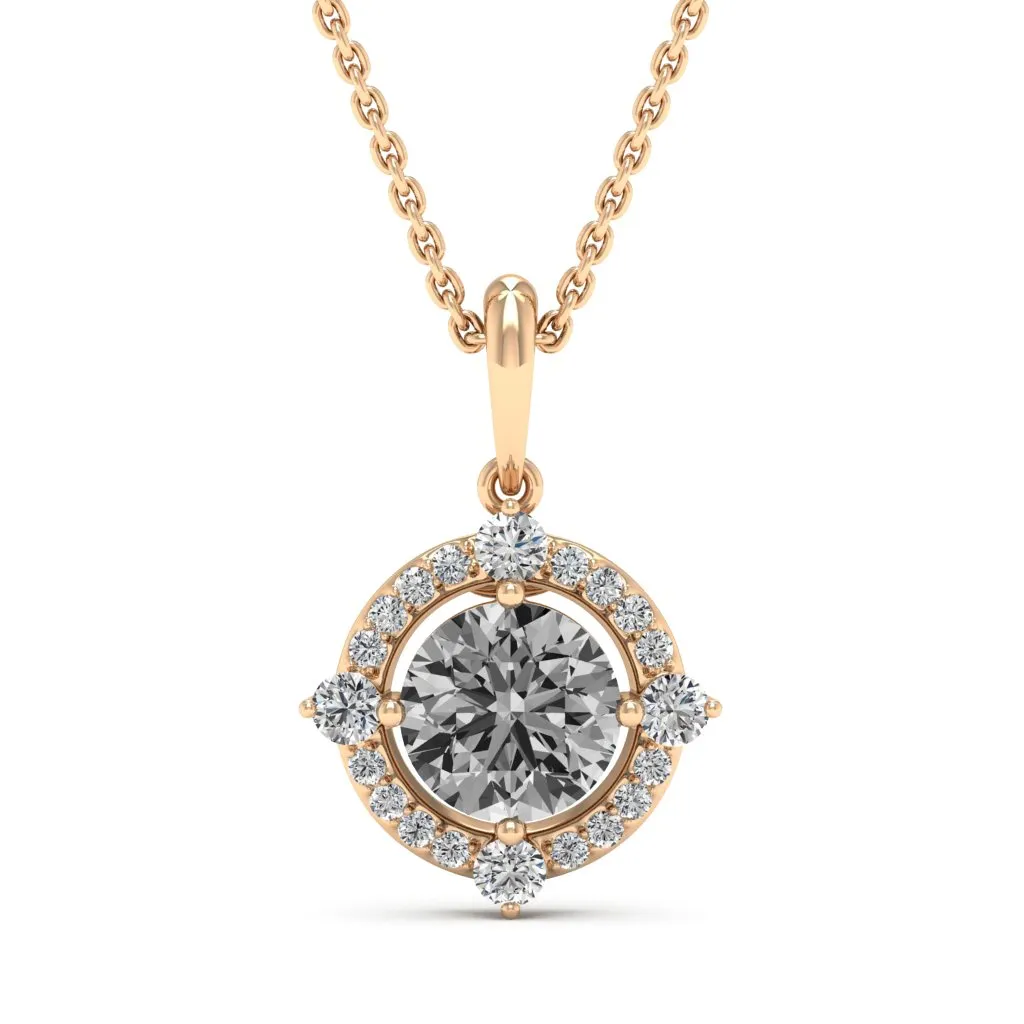 1.20 d.e.w cts Regina Moissanite Necklace