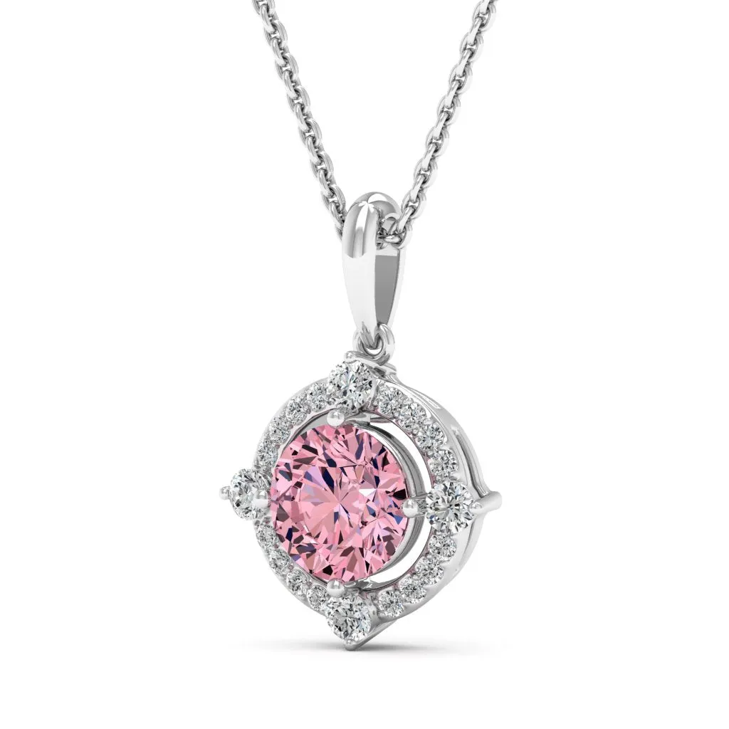 1.20 d.e.w cts Regina Moissanite Necklace
