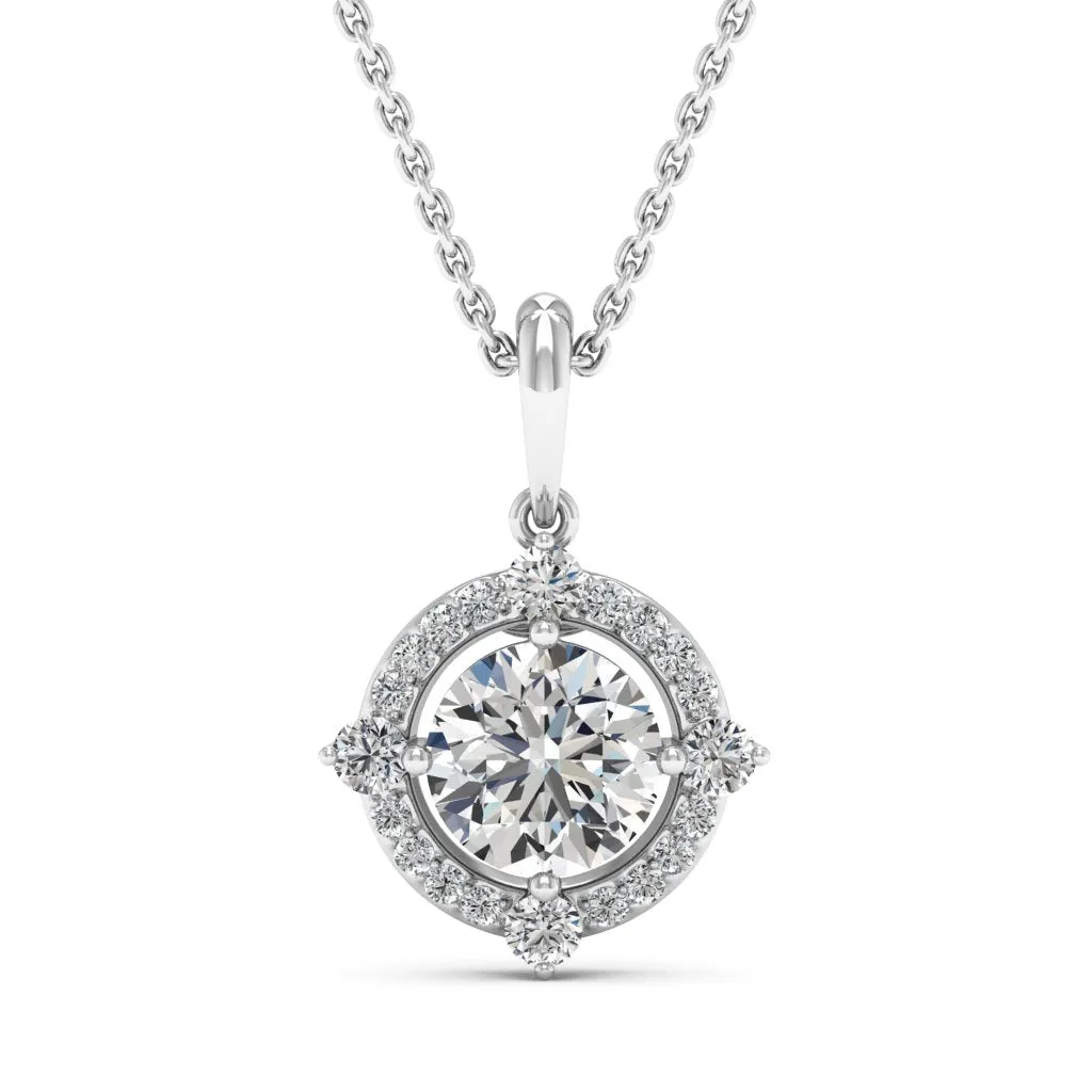 1.20 d.e.w cts Regina Moissanite Necklace