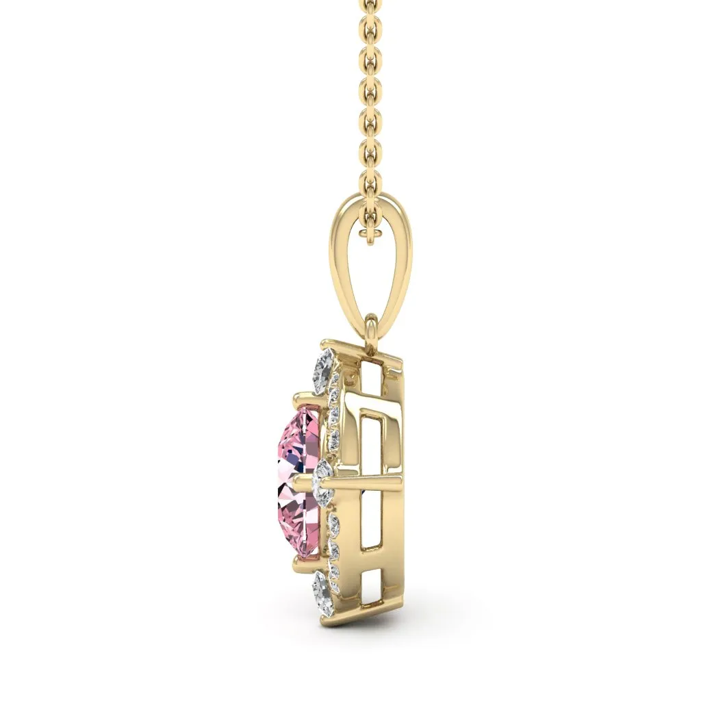 1.20 d.e.w cts Regina Moissanite Necklace