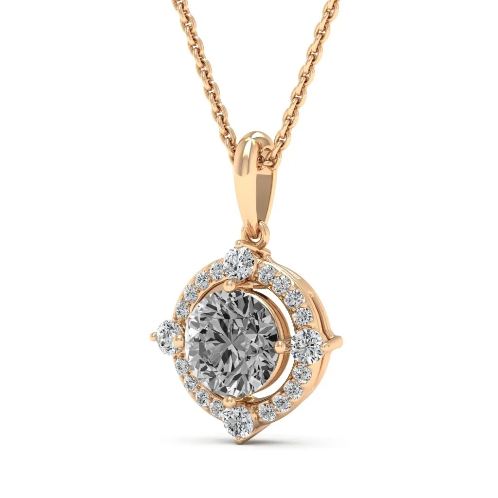 1.20 d.e.w cts Regina Moissanite Necklace