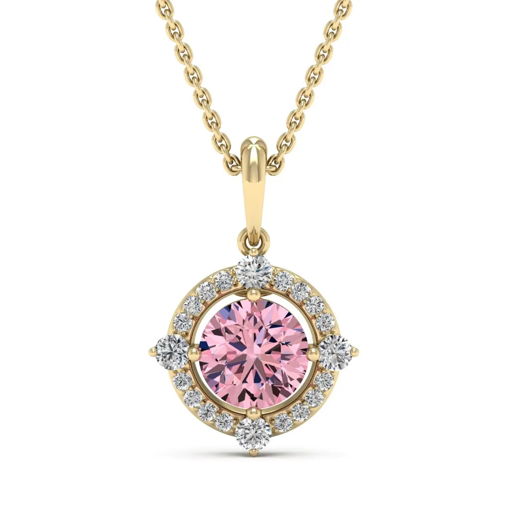 1.20 d.e.w cts Regina Moissanite Necklace