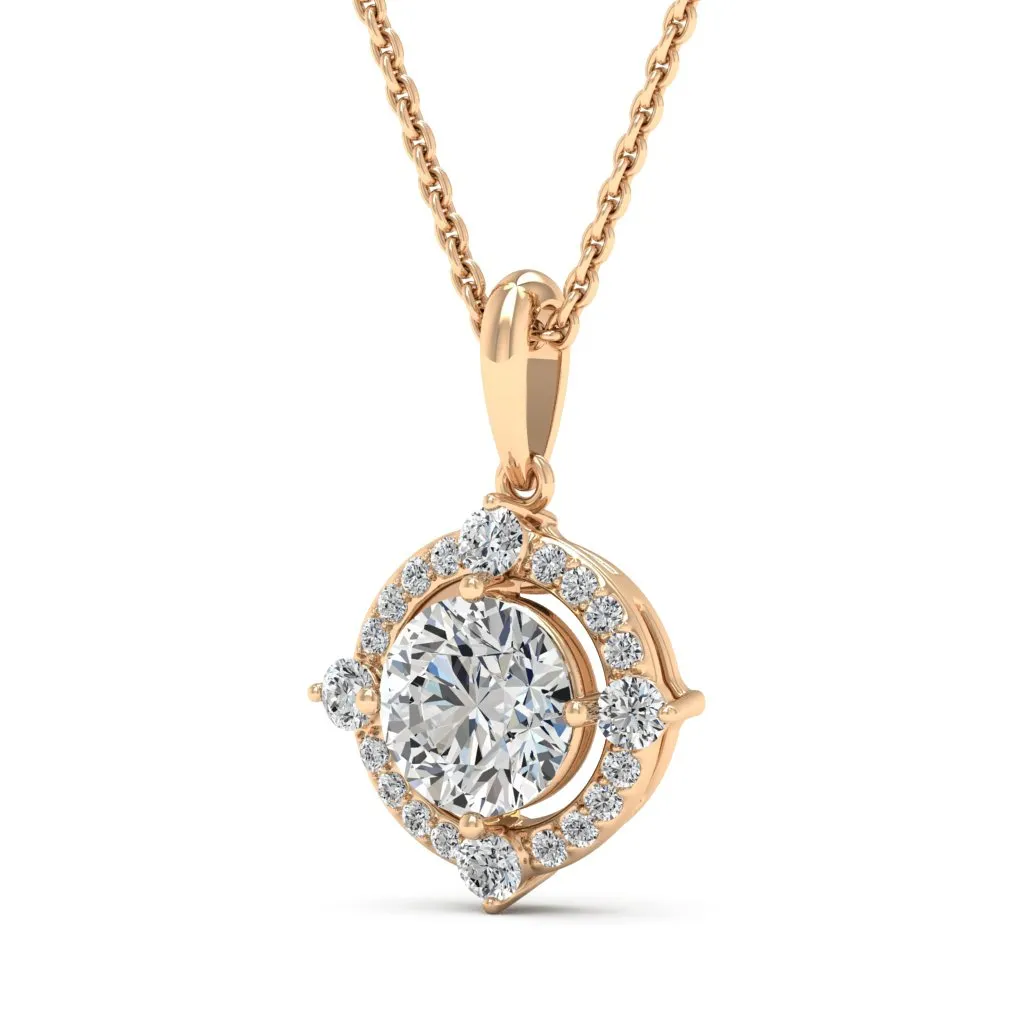 1.20 d.e.w cts Regina Moissanite Necklace