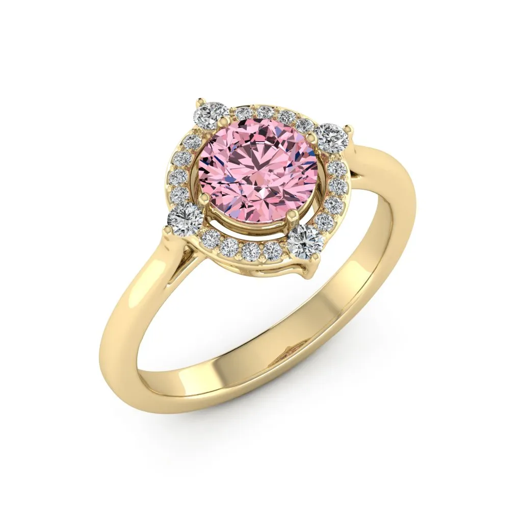 1.20 d.e.w cts Regina Moissanite Ring