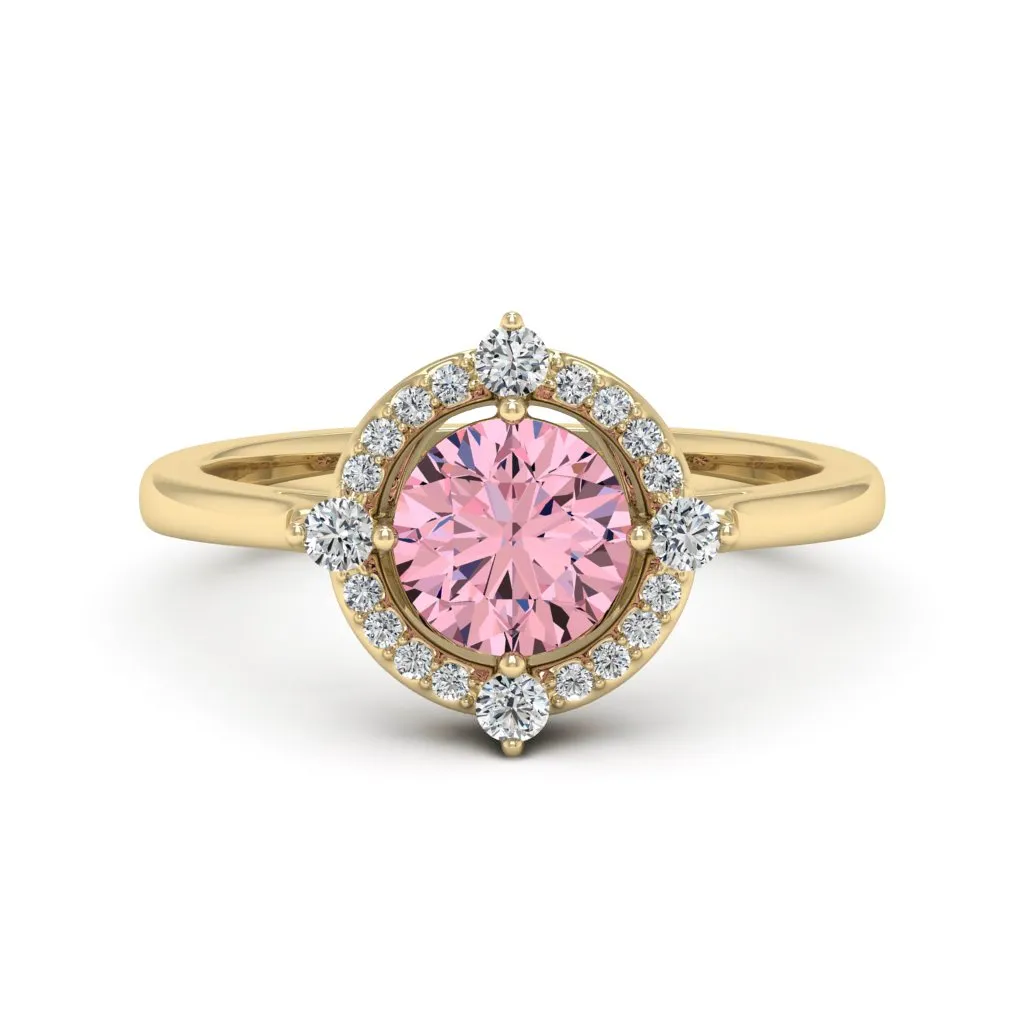 1.20 d.e.w cts Regina Moissanite Ring