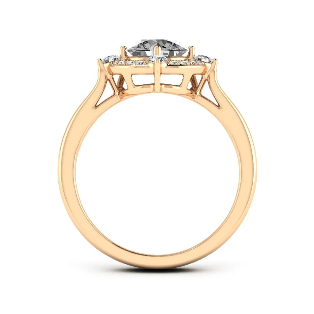 1.20 d.e.w cts Regina Moissanite Ring