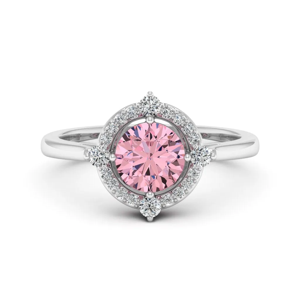 1.20 d.e.w cts Regina Moissanite Ring