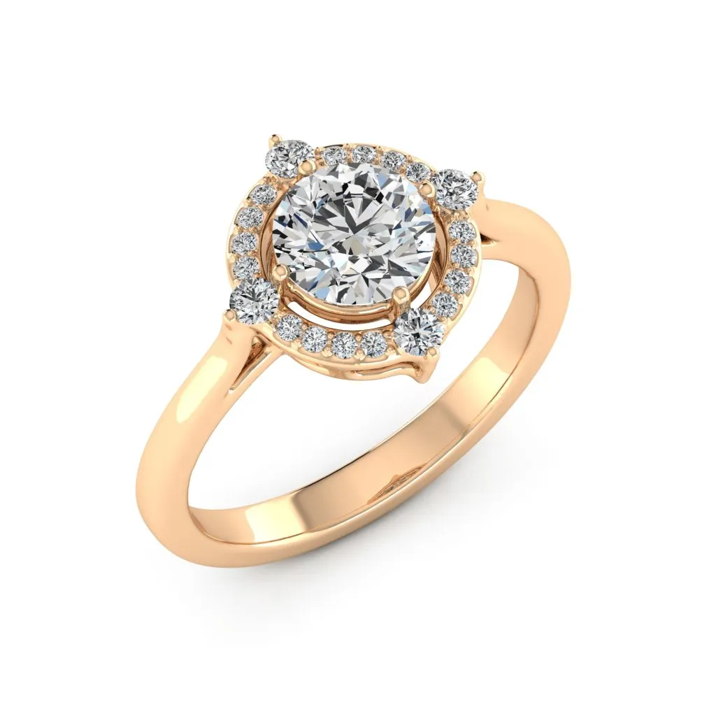 1.20 d.e.w cts Regina Moissanite Ring