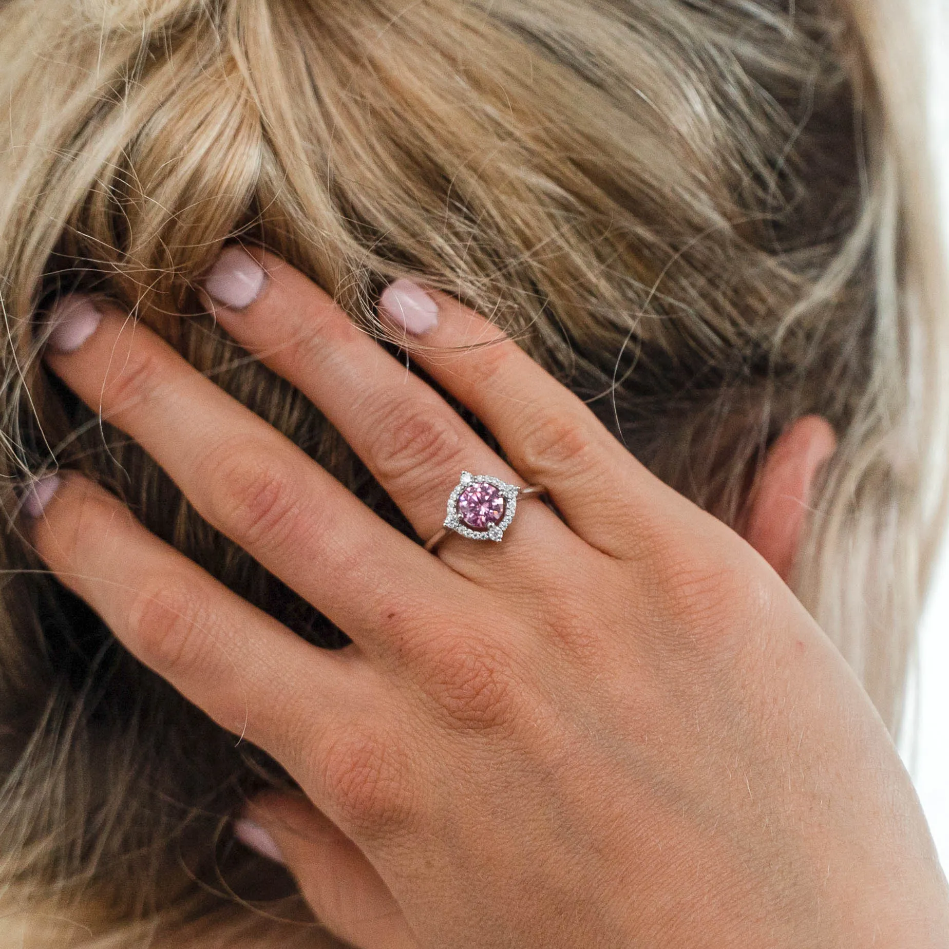 1.20 d.e.w cts Regina Moissanite Ring