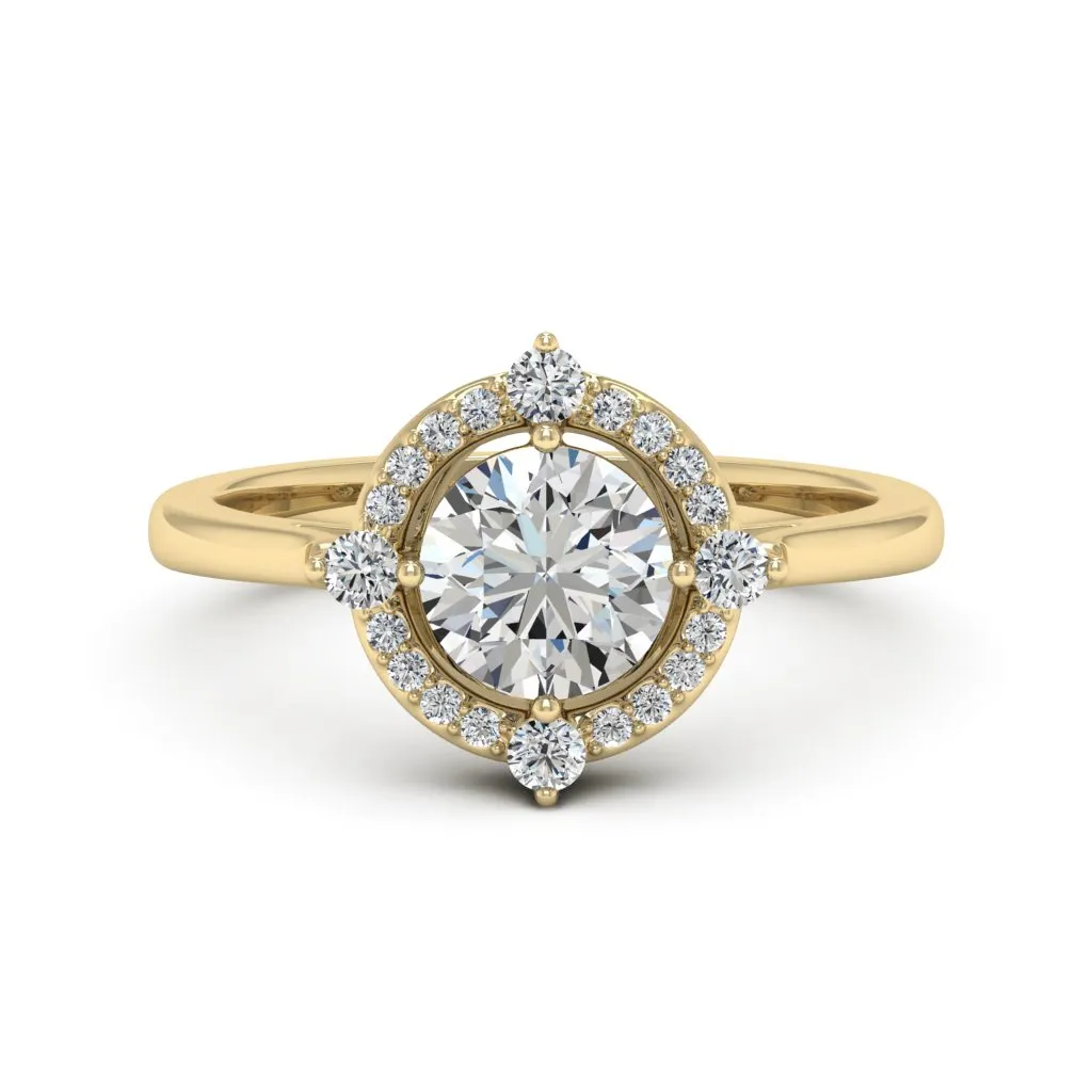 1.20 d.e.w cts Regina Moissanite Ring