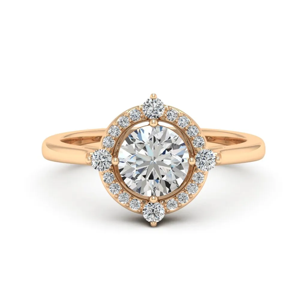 1.20 d.e.w cts Regina Moissanite Ring