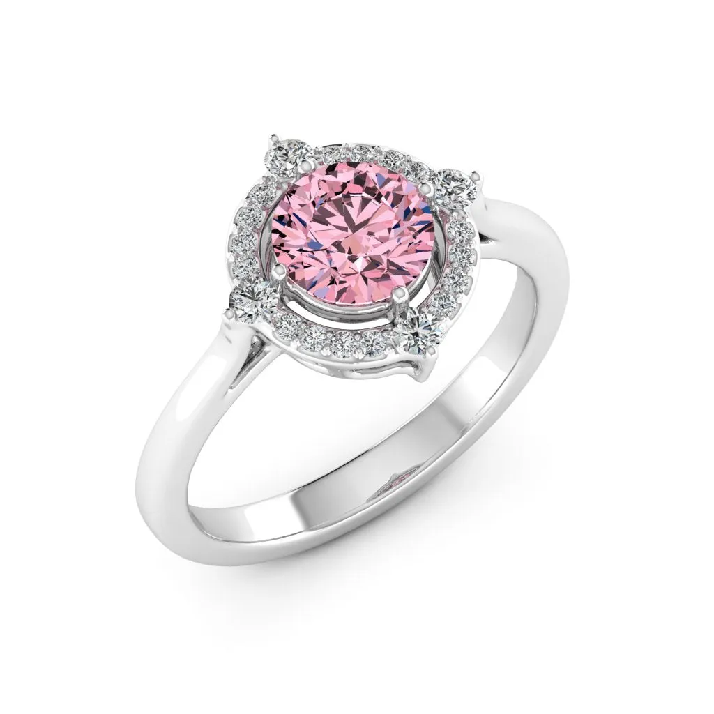 1.20 d.e.w cts Regina Moissanite Ring