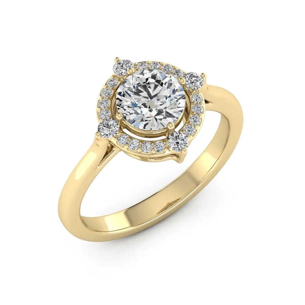 1.20 d.e.w cts Regina Moissanite Ring
