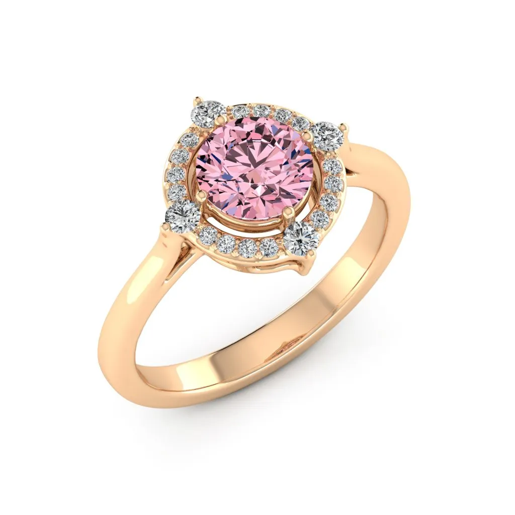 1.20 d.e.w cts Regina Moissanite Ring