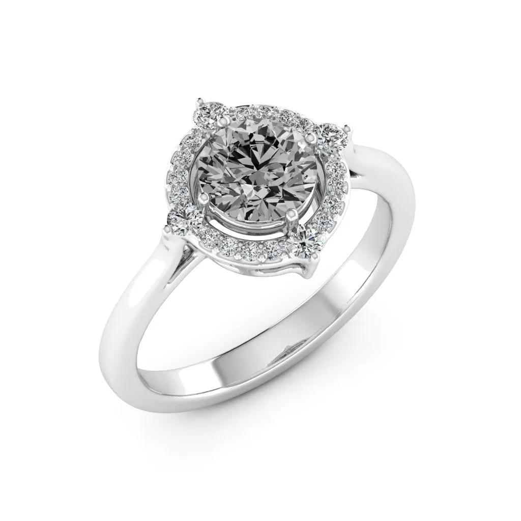 1.20 d.e.w cts Regina Moissanite Ring