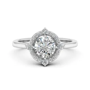 1.20 d.e.w cts Regina Moissanite Ring