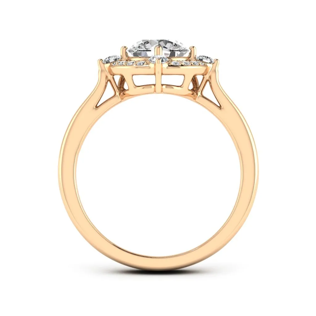 1.20 d.e.w cts Regina Moissanite Ring