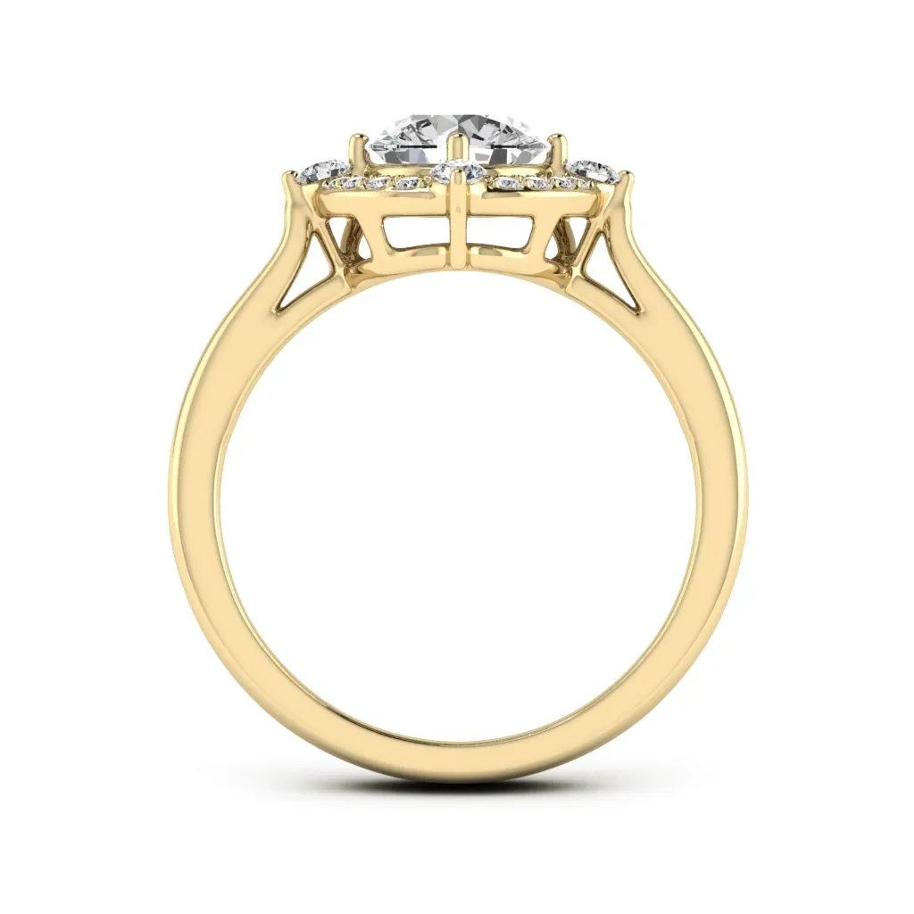 1.20 d.e.w cts Regina Moissanite Ring