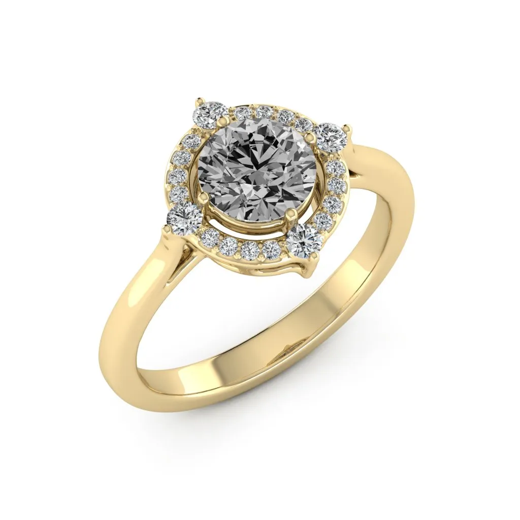 1.20 d.e.w cts Regina Moissanite Ring