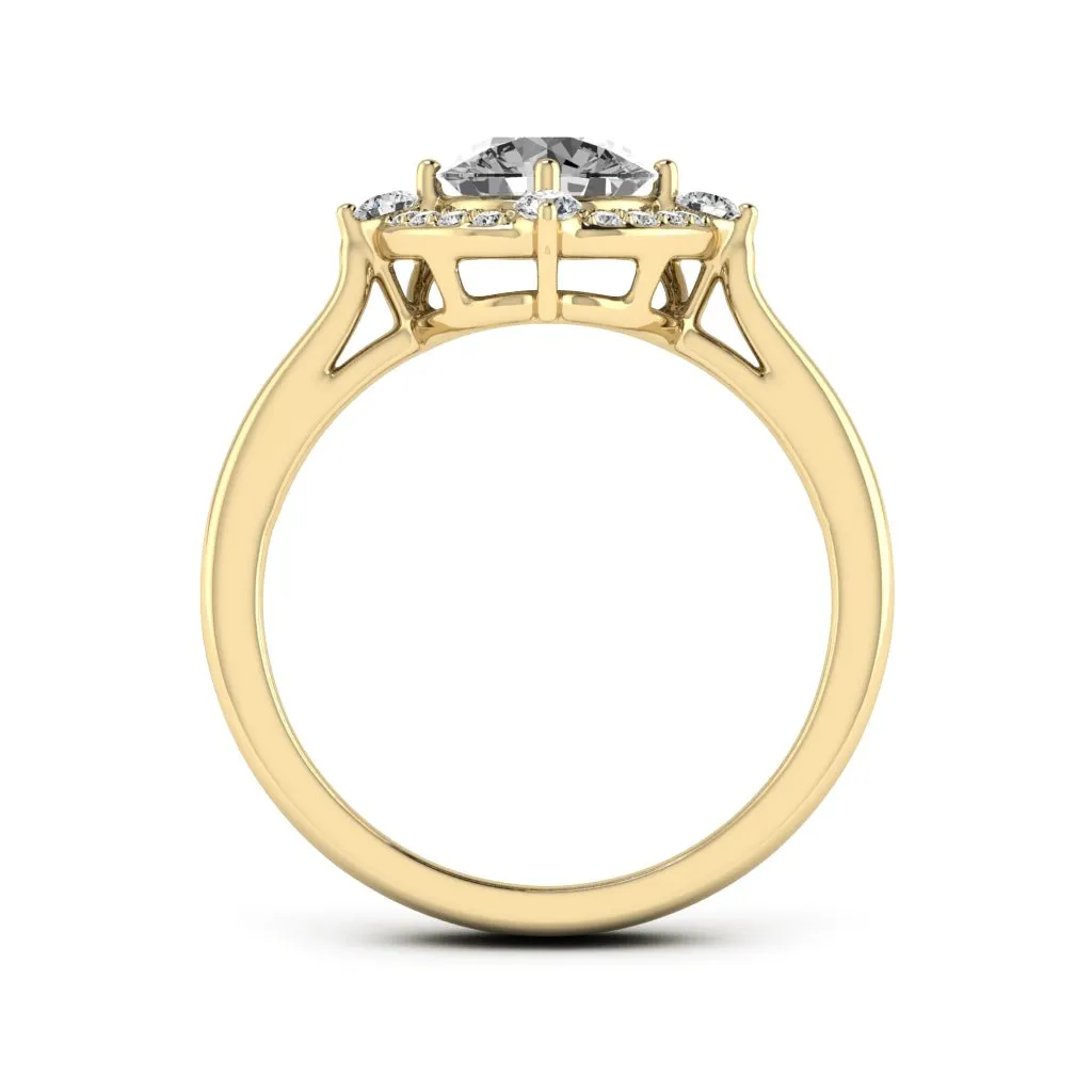 1.20 d.e.w cts Regina Moissanite Ring
