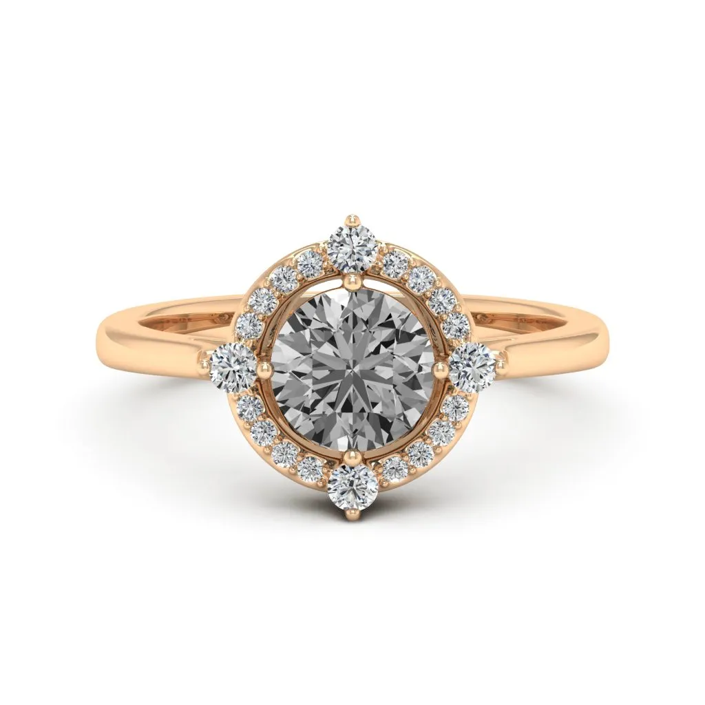 1.20 d.e.w cts Regina Moissanite Ring