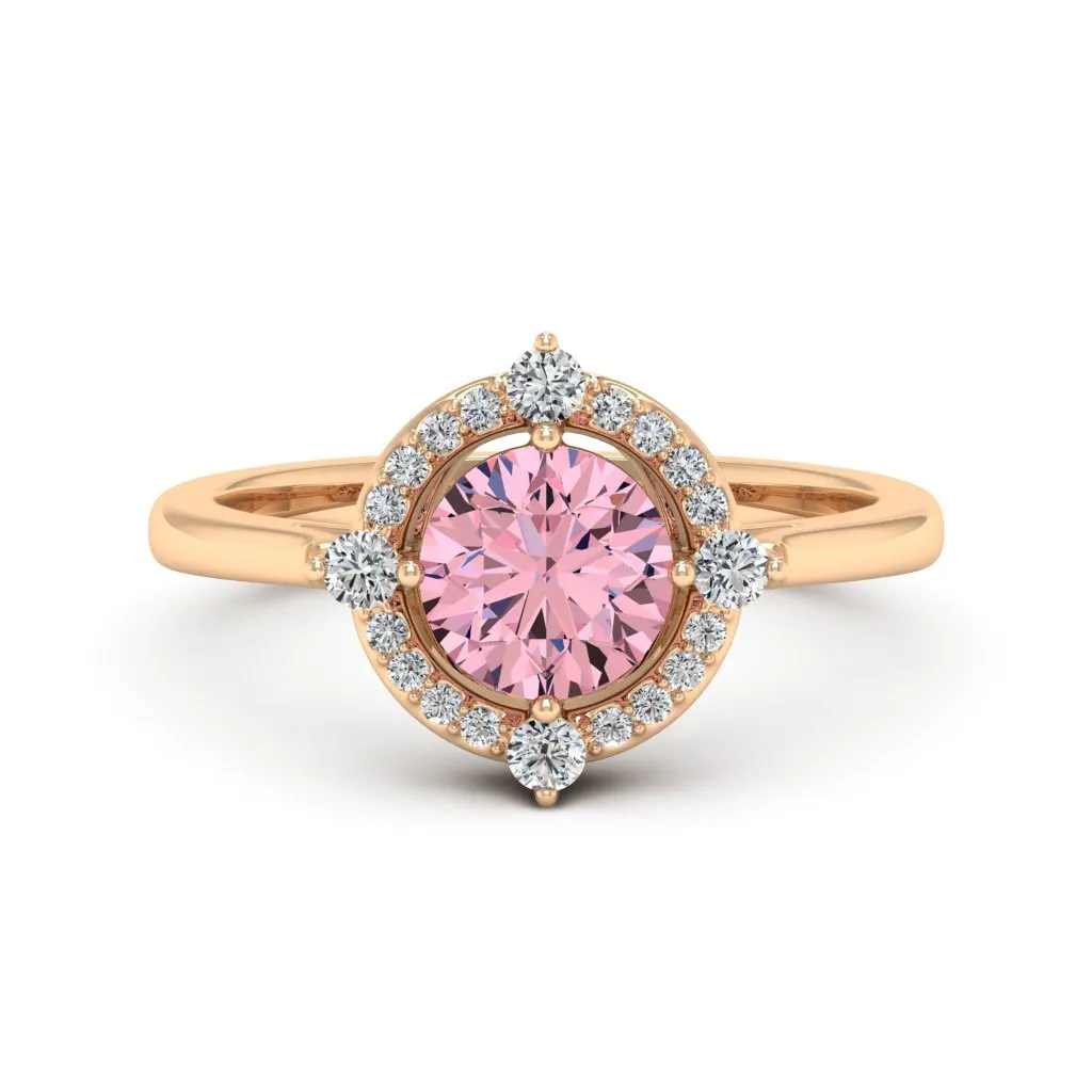 1.20 d.e.w cts Regina Moissanite Ring