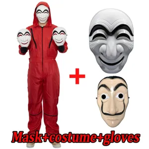2022 Money Heist Korea Costume   Mask Joint Jumpsuit TV Show Joint Economic Area Cosplay
