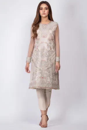 Alluring Pakistani designer dress in grey color # P2217