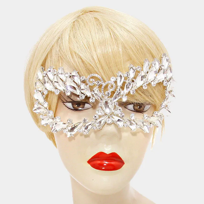 Amara Crystal Cluster Masquerade Mask
