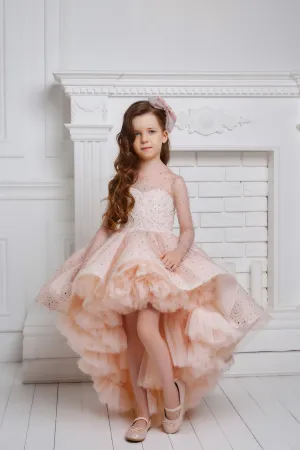 Amelia Couture Girls Pink Sparkly Birthday Dress