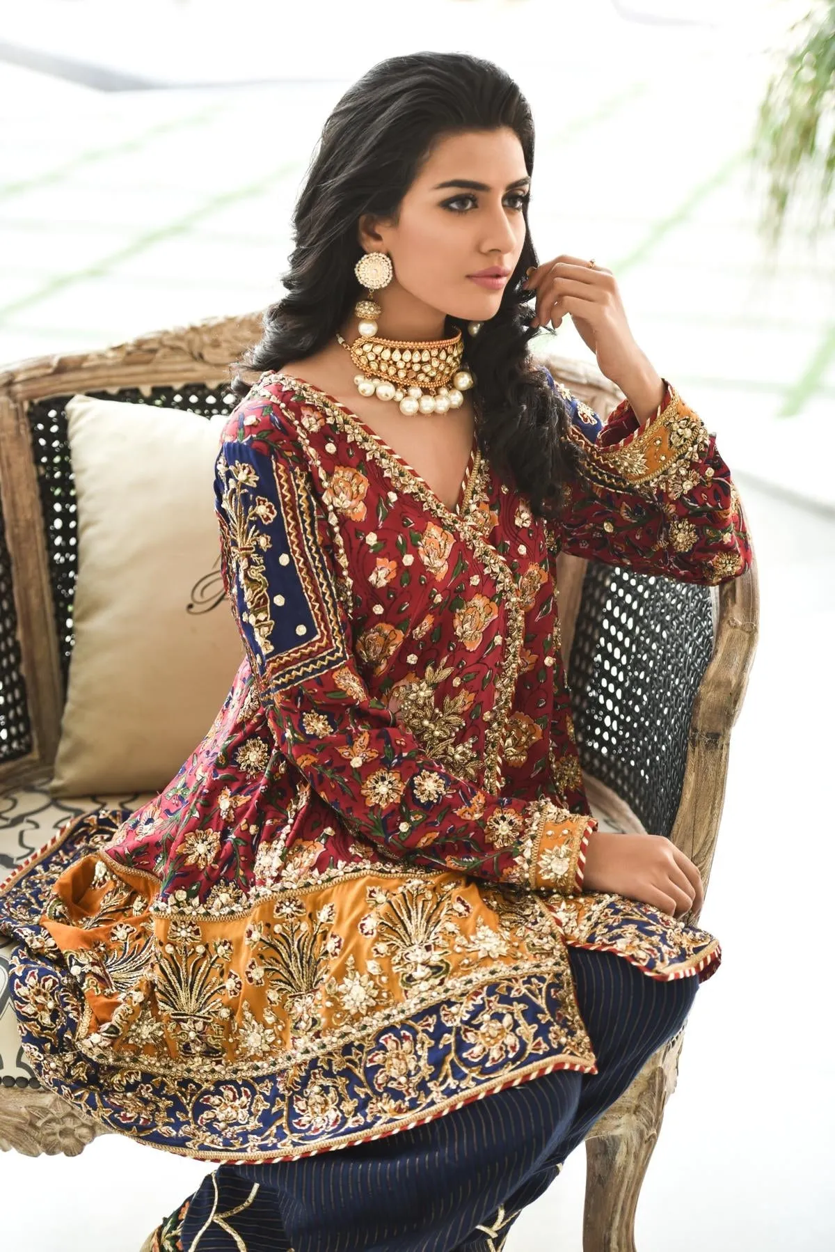 Asian Peplum Outfit for Wedding Party #Y2036