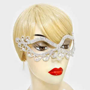 Bahati Swirl Filigree Cat Eye Masquerade Mask