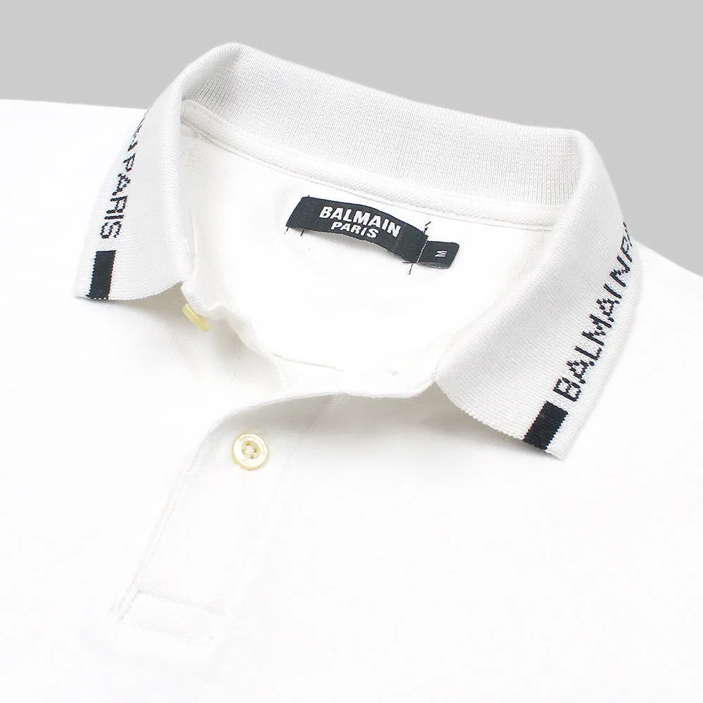 Balmain Basic T White Polo Shirt