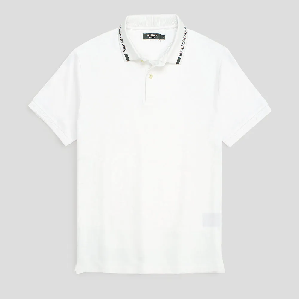 Balmain Basic T White Polo Shirt