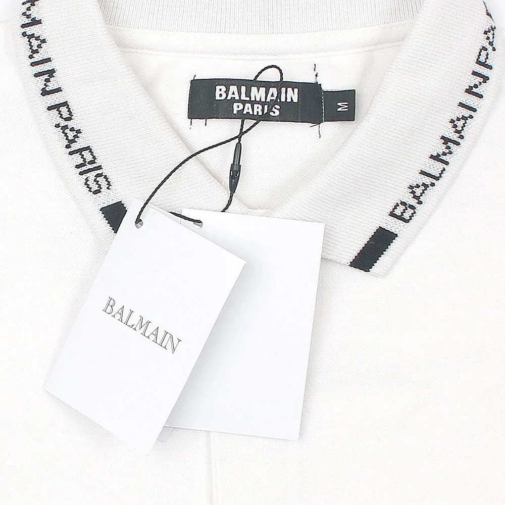 Balmain Basic T White Polo Shirt