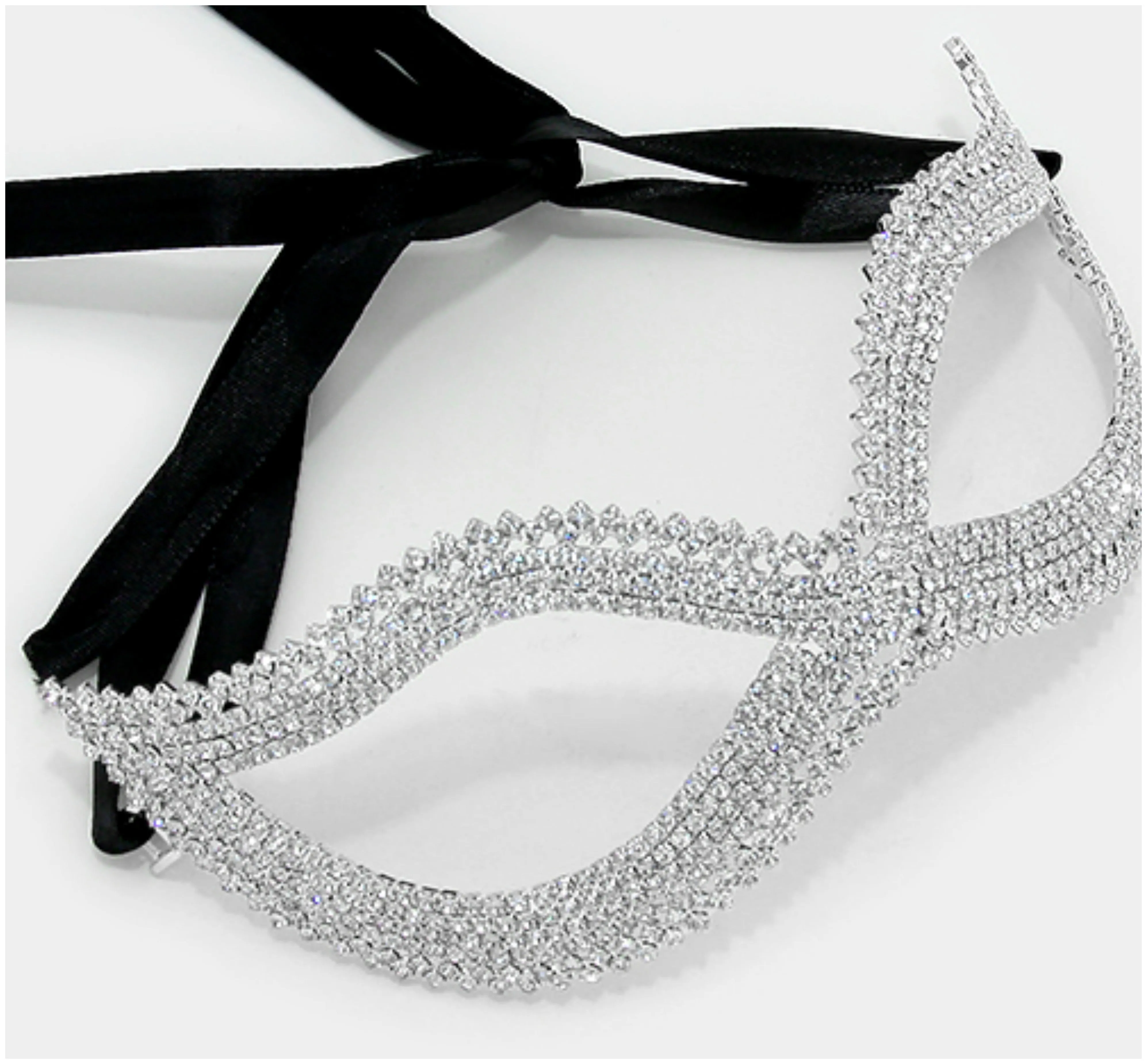 Bathia Classic Crystal Cluster Gold Mask