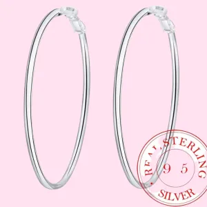 Big Silver Hoop Earrings