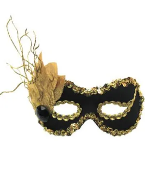 Black and Gold Masquerade Facepiece
