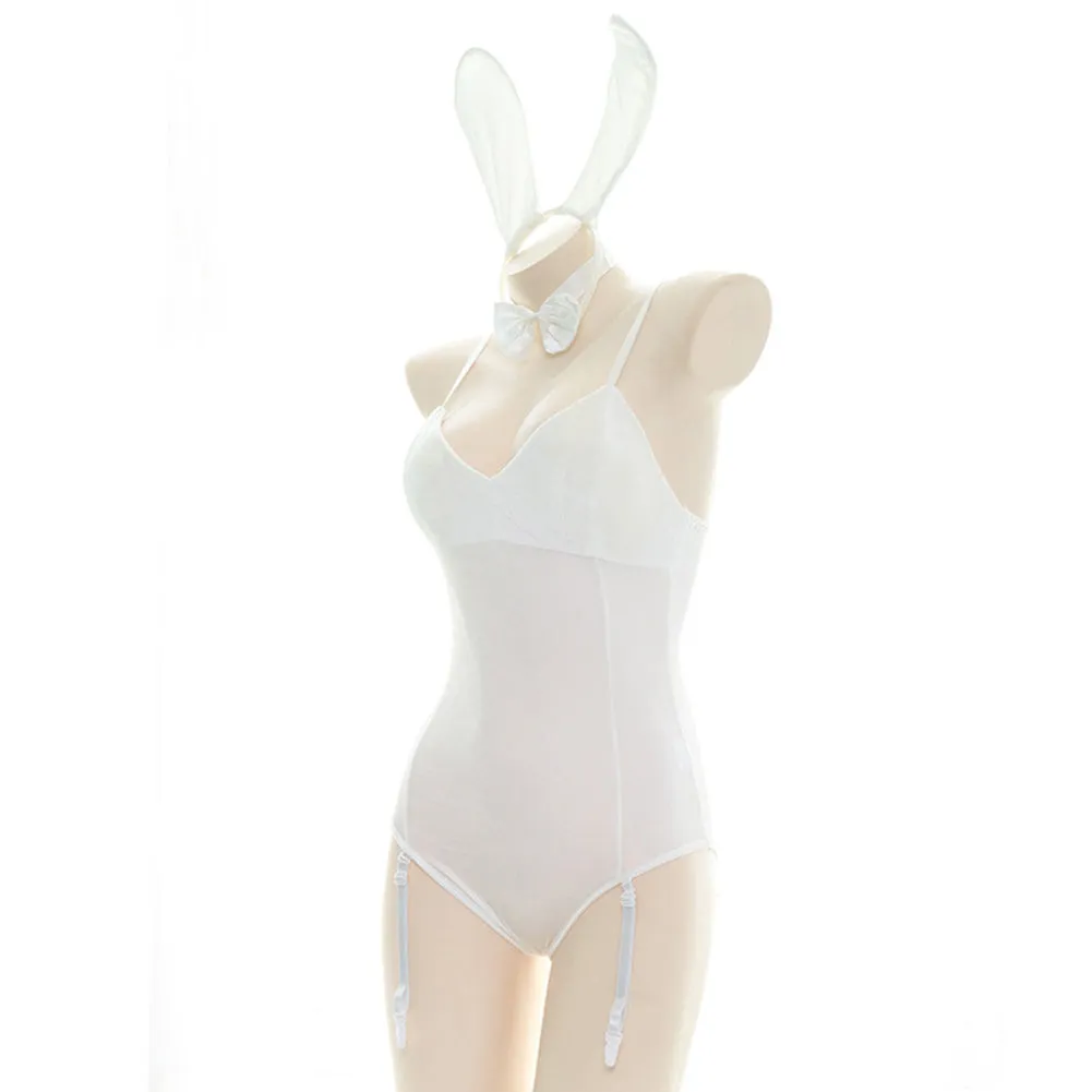 Black Velvet Rabbit Bunny Girls Cosplay Costume Uniform Jumpsuit Outfits Halloween Carnival Suit