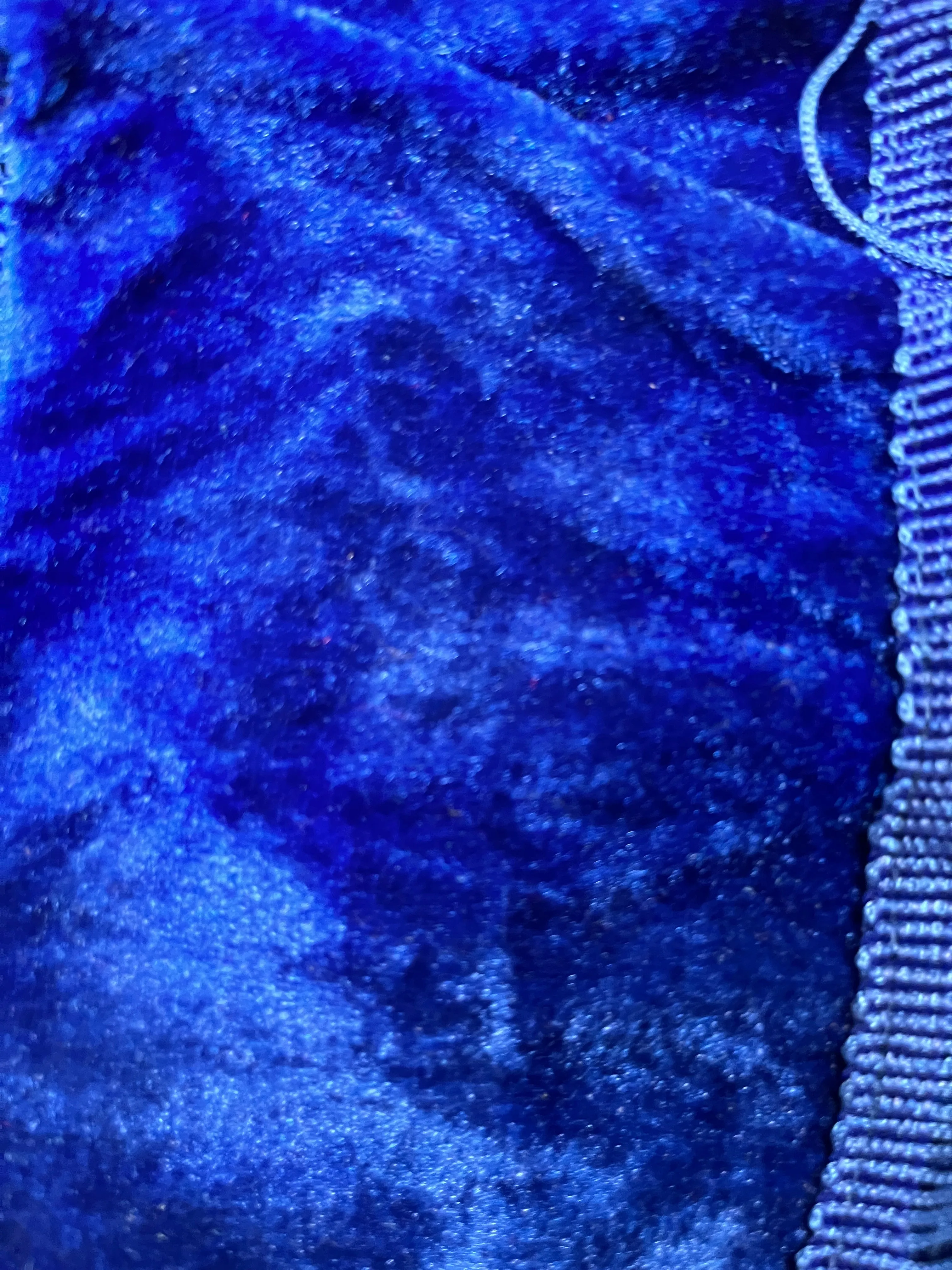 Blue 1920's Velvet Flapper Dress
