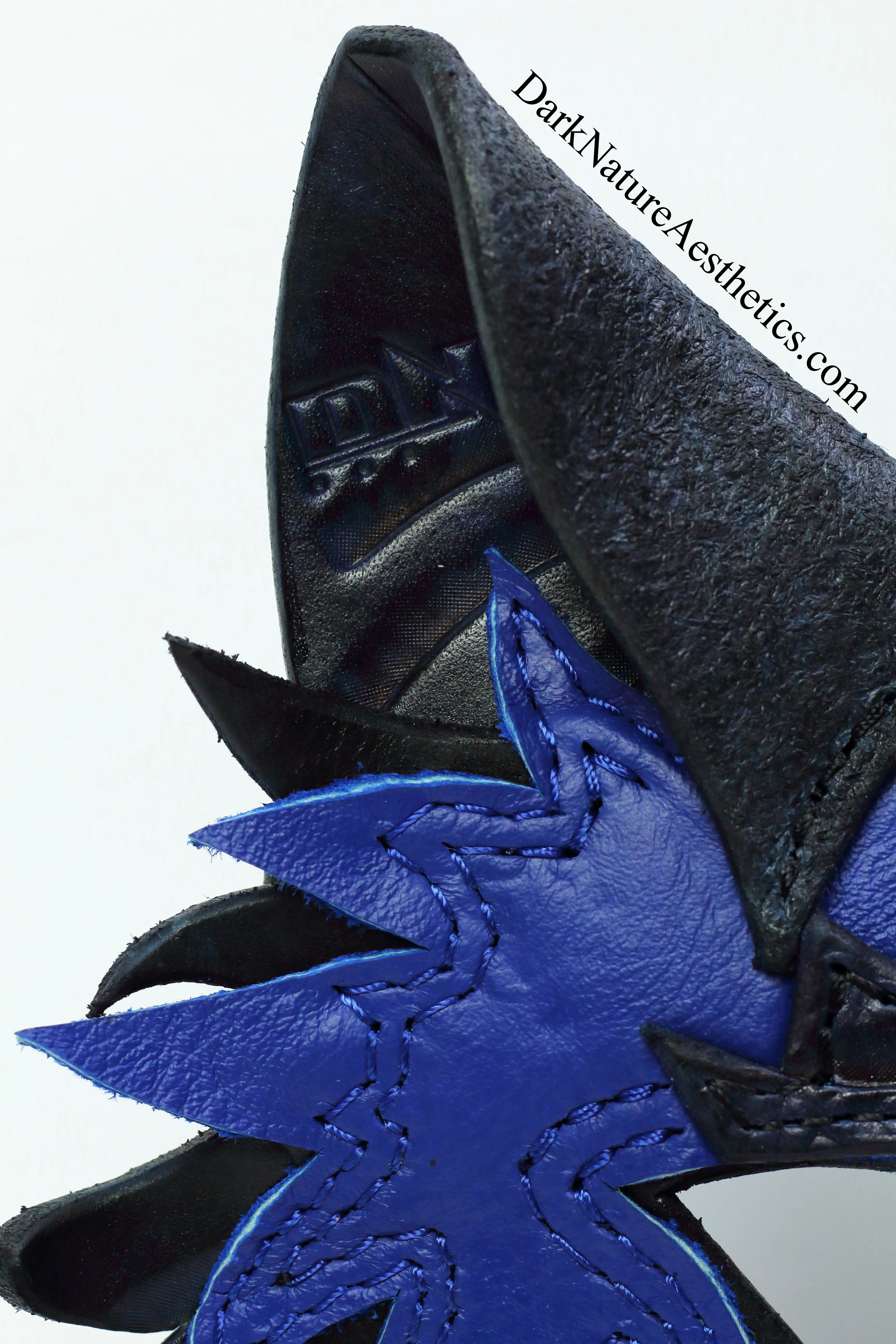 Blue "Helldog" Wolf Leather Mask/Hood
