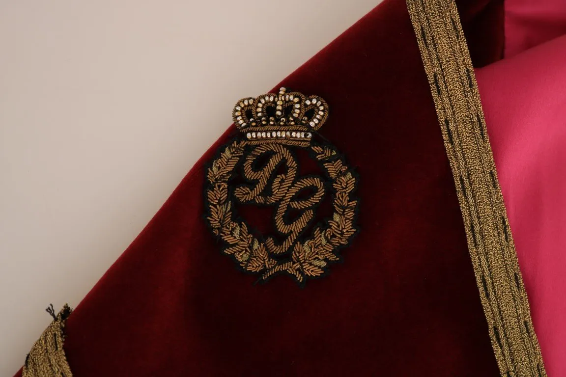 Bordeaux Velvet Gold Crown Vest