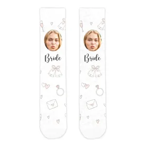Bridal Party Personalised Face Cosy Socks