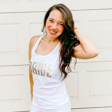 Bride Glitter Racerback Tank Top
